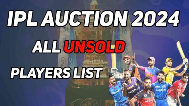 IPL 2024 : Unsold Players List