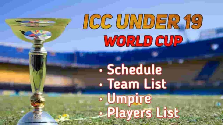 ICC U19 World Cup 2024 Schedule