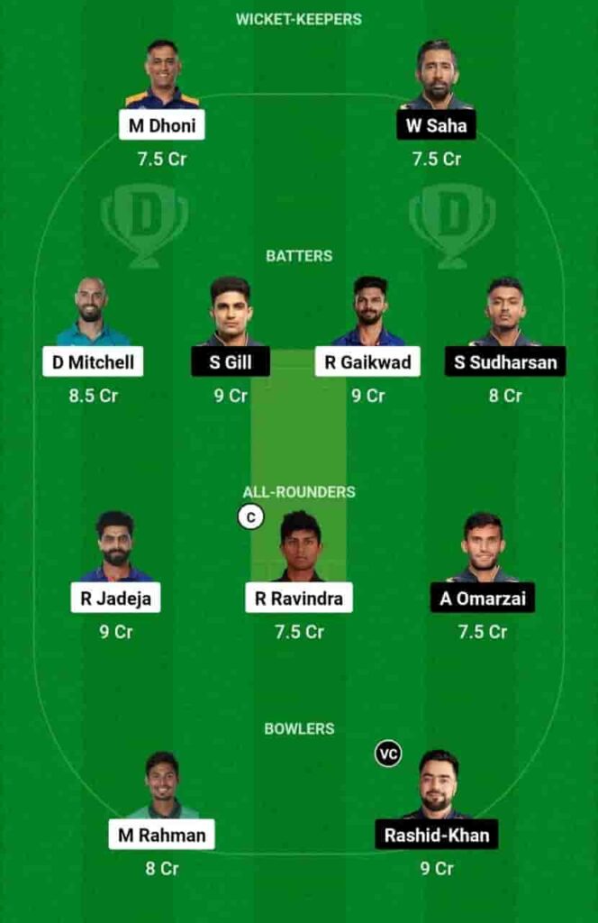 CSK vs GT Dream11 Team